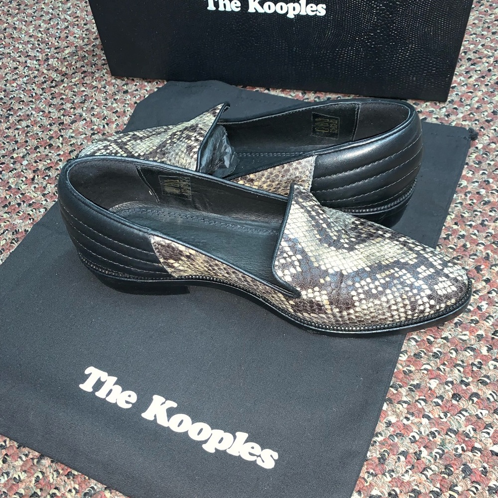 The Kooples Leather Python Loafers - Picture 5 of 8